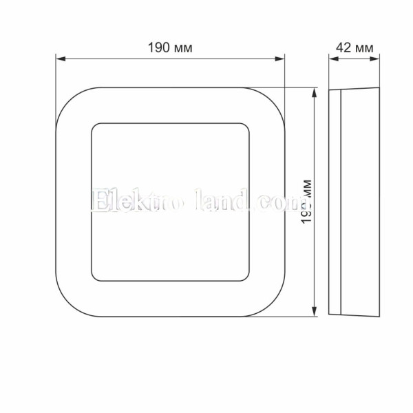 Светодиодный светильник ART IP65 квадратный VIDEX 15W 5000K влагозащищенный VL-BHFS-155 белый